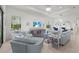 Comfortable living room featuring an open floor plan and lots of natural light at 14480 Eagle Branch Dr, Nokomis, FL 34275