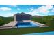 A luxurious outdoor pool features a cascading spa and stepped entry, surrounded by palms and manicured landscaping at 3118 Tramonto Ct, Bradenton, FL 34211