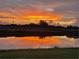 Sunset reflecting off the lake at 3118 Tramonto Ct, Bradenton, FL 34211