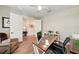 Home office with wood-look flooring and a comfortable chair at 3360 Chestertown Loop, Bradenton, FL 34211