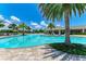 Resort-style pool with palm trees and plenty of space for relaxation at 3360 Chestertown Loop, Bradenton, FL 34211