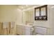 Clean bathroom with shower/tub, vanity, and linen cabinet at 5956 Clubside Dr # 7651, Sarasota, FL 34243