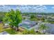 Aerial view of home showcasing backyard pool, patio, surrounding yard, and neighborhood at 5306 19Th W Ave, Bradenton, FL 34209