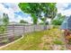 Fenced backyard showing the boundaries of the yard, grass lawn, and landscaping features at 5306 19Th W Ave, Bradenton, FL 34209