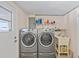 Laundry room with front load machines and a utility sink at 7118 11Th W Ave # 7118, Bradenton, FL 34209