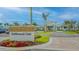Driftwood Club entrance at Del Webb Bayview with landscaping and signage at 9018 Sunray Cv, Parrish, FL 34219