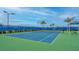 Well-maintained tennis court with surrounding fence at 9018 Sunray Cv, Parrish, FL 34219