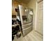 Stainless steel French door refrigerator in kitchen at 361 Porpoise Rd, Venice, FL 34293