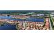 Wide aerial view of a lakefront residential community at 341 Villoresi Blvd, Nokomis, FL 34275