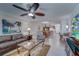 Open living area with dining space and comfortable seating at 8911 Midnight Pass Rd # 110, Sarasota, FL 34242