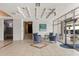 Elegant building lobby with seating area and modern decor at 555 S Gulfstream Ave # 804, Sarasota, FL 34236
