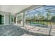 Screened pool and spa with paver deck at 21281 Holmes Cir, Venice, FL 34293