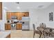 Modern kitchen with stainless steel appliances and breakfast nook at 9019 Heritage Sound Dr, Bradenton, FL 34212