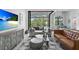 Bright living area with comfortable seating and large windows overlooking the pool at 14219 Wenzel Ave, Port Charlotte, FL 33981