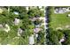 High-angle view showcasing a residential neighborhood at 823 32Nd E Ave, Bradenton, FL 34208