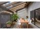Outdoor patio with wooden dining set, perfect for al fresco dining at 4573 Kingsmere # 27, Sarasota, FL 34235