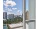 Stunning city and water view from bedroom window at 301 Quay Commons # 1209, Sarasota, FL 34236