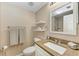 Clean bathroom with granite countertop, walk-in shower, and updated fixtures at 2625 Terra Ceia Bay Blvd # 205, Palmetto, FL 34221