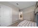 A bedroom with a bed, closet, and access to a bathroom at 5120 Vecchio Ct, Bradenton, FL 34211