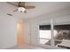 Bedroom with ceiling fan and double window at 1542 Oak St # 6, Sarasota, FL 34236