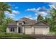 Two story house with a three car garage and tile roof at 18138 Home Run Dr, Venice, FL 34293