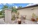 Cozy courtyard features tile pavers, seating, and fountain at 12663 Fontana Loop, Bradenton, FL 34211