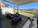 Enjoy the view from this screened patio overlooking pond at 5725 Haven Ter, Nokomis, FL 34275