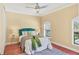 Inviting bedroom with stylish decor, wood floors, and plenty of natural light at 1884 Grove St, Sarasota, FL 34239