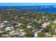 Aerial perspective showing the property and its proximity to the water at 1884 Grove St, Sarasota, FL 34239