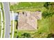 Aerial view of home showcasing tile roof and landscaping at 14607 Swiss Bridge Dr, Lithia, FL 33547