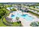 Resort-style pool with multiple areas for relaxation and recreation at 14607 Swiss Bridge Dr, Lithia, FL 33547