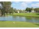 Peaceful pond-side view of a golf course with white birds at 4043 Caddie E Dr, Bradenton, FL 34203