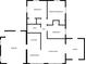 Layout showing the placement of a primary bedroom, bathroom, kitchen, and living room at 21288 Edgewater Dr, Port Charlotte, FL 33952