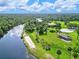 Aerial view of community features including a pavilion and river access at 904 Whimbrel Run, Bradenton, FL 34212