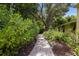 Landscaped walkway leading through the backyard at 1922 Field Rd, Sarasota, FL 34231