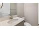 Small bathroom with gray vanity and white quartz countertop at 4322 Silo Port Ct, Lakewood Ranch, FL 34211
