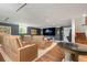 Luxurious home theater with comfortable seating and large screen at 501 Harbor Point Rd, Longboat Key, FL 34228