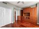 Bedroom with hardwood floors and ample closet space at 800 N Tamiami Trl # 1412, Sarasota, FL 34236