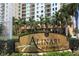 Building signage for the luxury high-rise building at 800 N Tamiami Trl # 1412, Sarasota, FL 34236