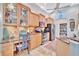 Kitchen with custom cabinets, granite countertops and stainless steel appliances at 7235 Rangi Dr, Sarasota, FL 34241
