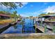 Private boat docks providing convenient access to the waterway at 9612 Valencia Cv, Bradenton, FL 34210