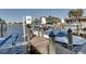 Private boat dock with lift and water access at 9612 Valencia Cv, Bradenton, FL 34210