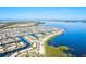Wide aerial showing the community's location on the waterfront at 4013 Catalina Dr # 4013, Bradenton, FL 34210