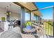 Private balcony with outdoor seating and stunning water views at 4013 Catalina Dr # 4013, Bradenton, FL 34210