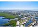 Aerial view showcasing the community's waterfront setting and surrounding nature at 4013 Catalina Dr # 4013, Bradenton, FL 34210