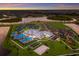 Aerial view of community clubhouse with pool, tennis, and more at 16215 Tradewind Ter, Lakewood Ranch, FL 34211