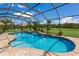 Inviting kidney-shaped pool with a screened enclosure at 7301 221St E St, Bradenton, FL 34211