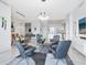 Open concept living area with modern furniture and kitchen access at 111 S Pineapple Ave # 605, Sarasota, FL 34236