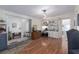 Bright living room with hardwood floors and built-in shelves at 8454 Imperial Cir, Palmetto, FL 34221