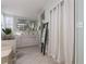 Clean bathroom with double vanity and walk-in shower at 8454 Imperial Cir, Palmetto, FL 34221